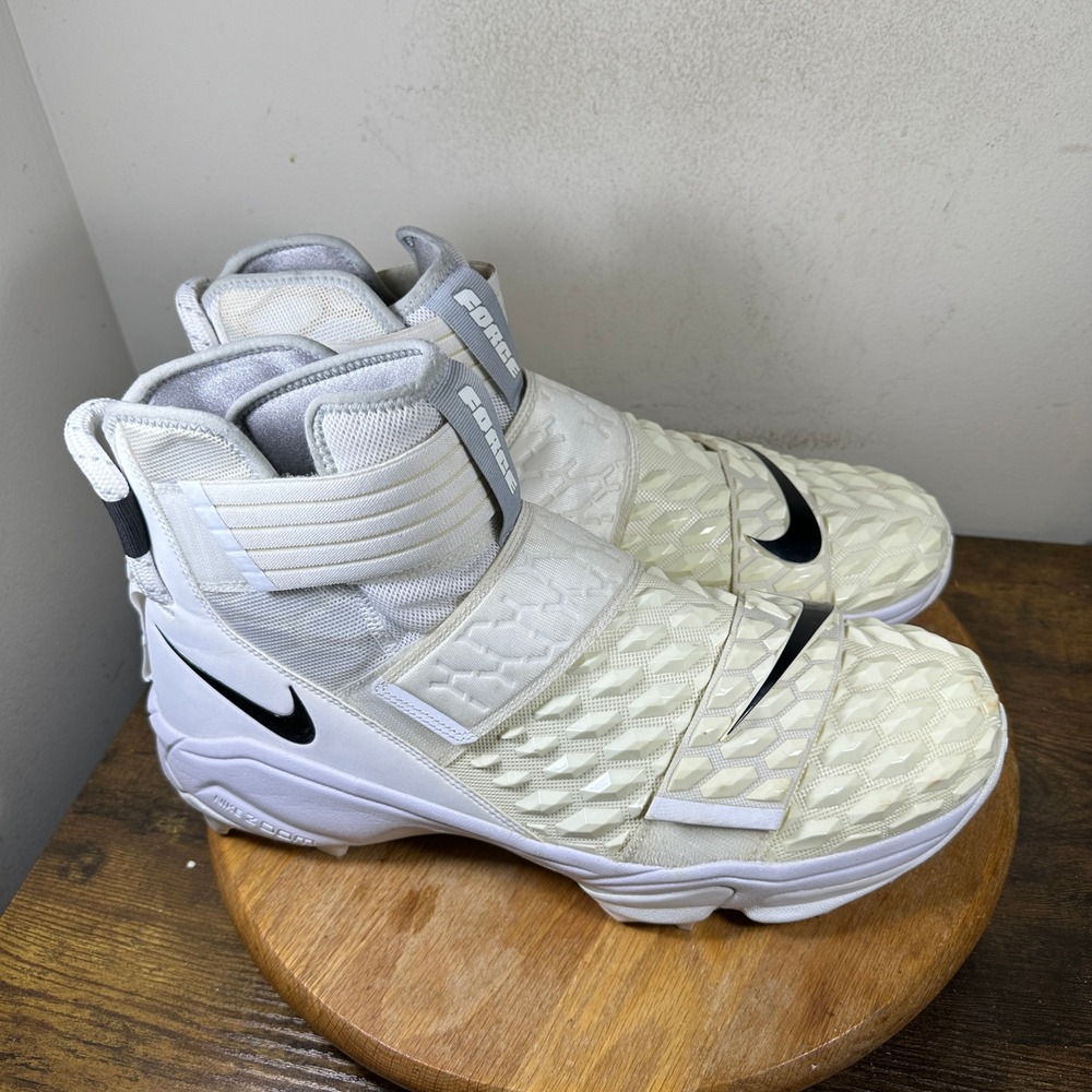 Nike Force Savage Elite 2 Football Cleats White Black CK2824-100 Mens 15 Cleats